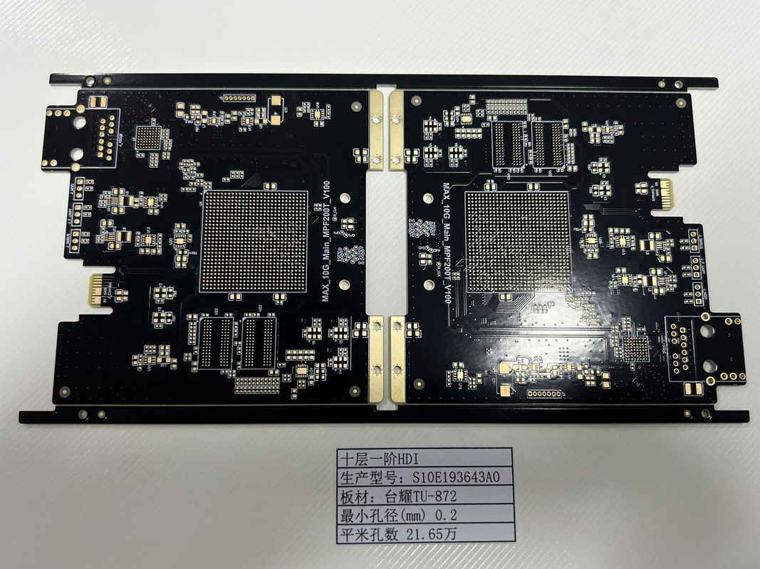 FR4 TU-872 Hochgeschwindigkeits-PCB 10 Schichten 3/3Mil PCB 4L 1 N 1 HDI-Boards ENIG IP4452