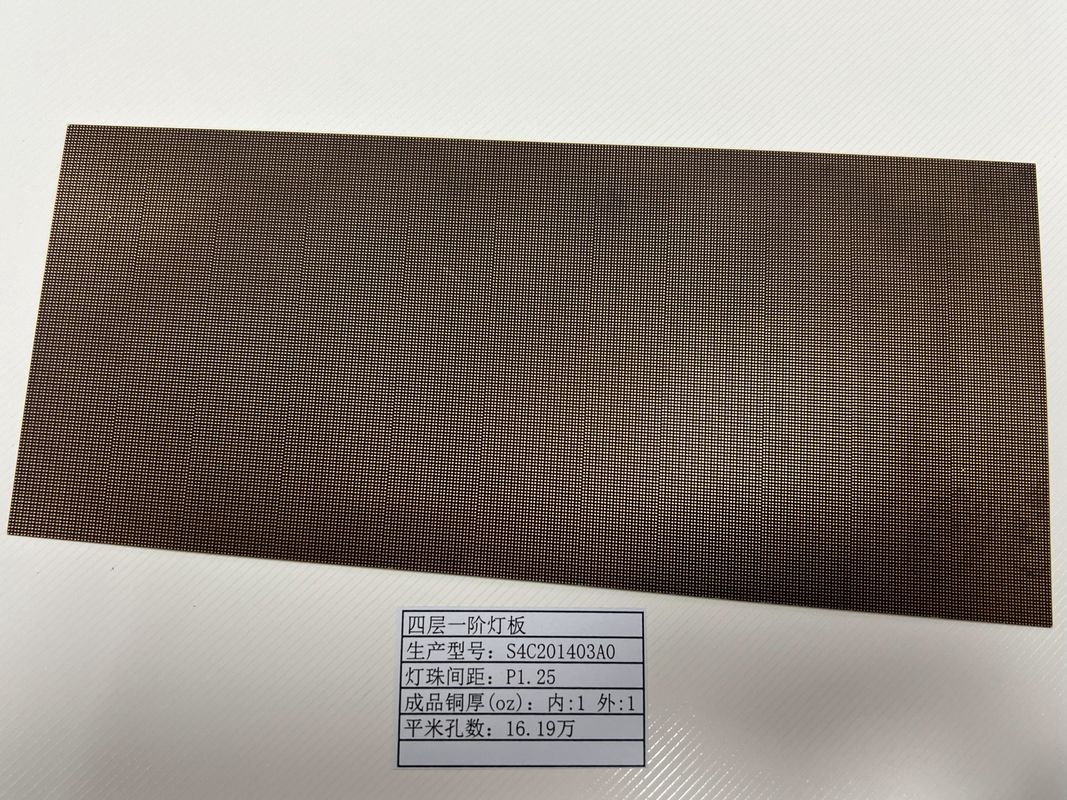 High Density Interconnect PCB Board mit Lampenbuchse Unterstützung LED-Bildschirm HDI Prototyp 4L 1+N+1 Quickturn