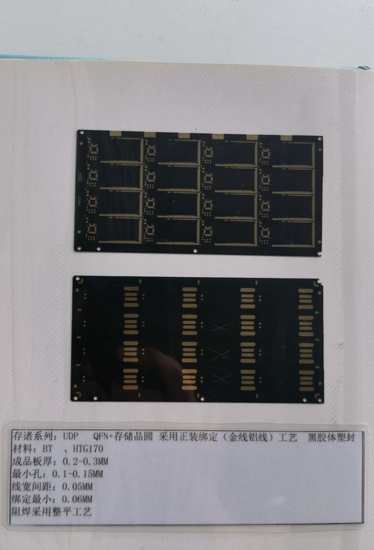 Starr 2Schicht schwarze Lötmaske PCB 0,1mm Spuren Abstand IC Substrate SD-Karte ohne BT Materialien
