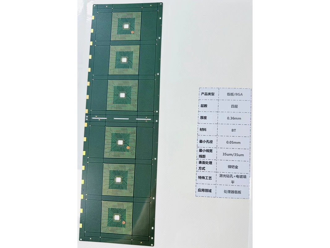 Grüne ENIG Oberflächenveredelung Keramisches IC-Substrat PCB mit doppelter Schicht mit 0,1 mm Spuren
