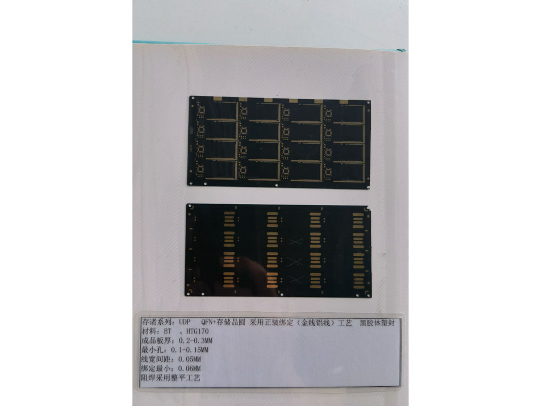Black Solder Mask IC Substrat PCB 0,2 mm RoHS-konform für elektronische Geräte BT-Materialien SD-Karte