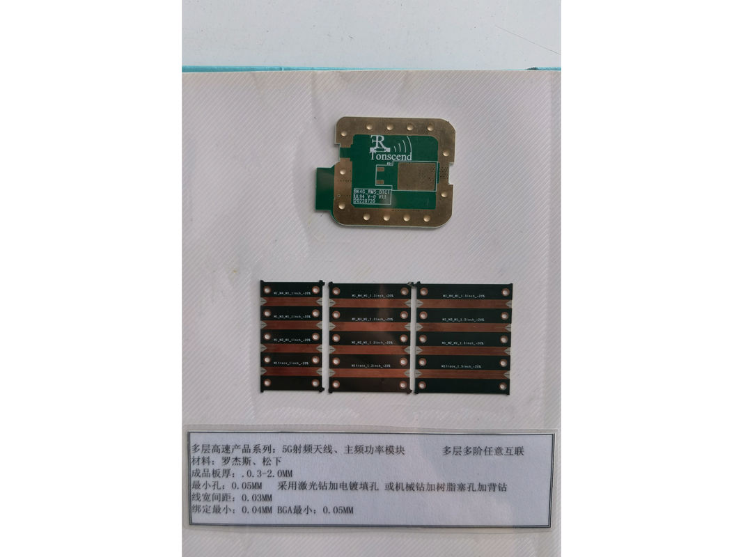 Mehrschichtliches Verbindungssystem für fortgeschrittene elektronische Konstruktionen 3mil Min. Rogers 4330/5880, Panasonic MEGTRON