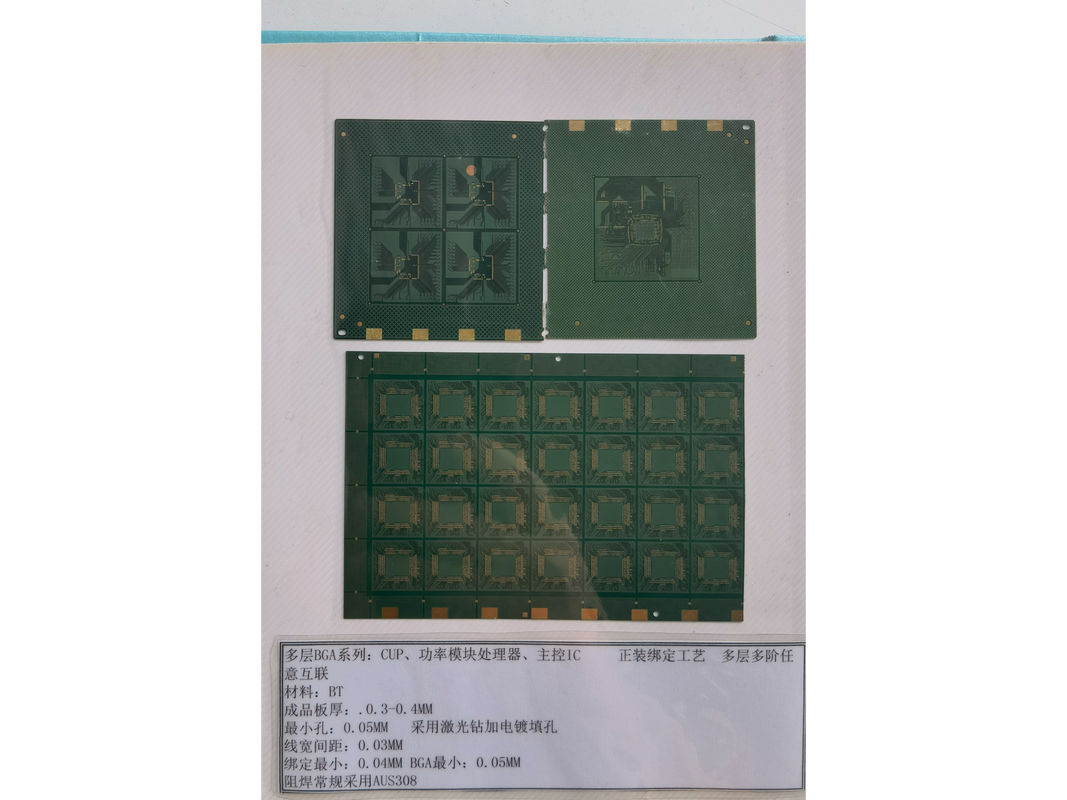 Dauerhafte Dichte Keramik-IC-Substrat PCB Ultra dünn 0,2 mm 0,1 mm Spurenmaterialien BT